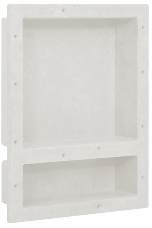 vidaXL Niche de douche avec 2 compartiments Blanc mat 41x51x10 cm