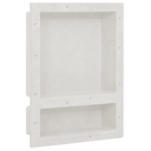 vidaXL Niche de douche avec 2 compartiments Blanc mat 41x51x10 cm