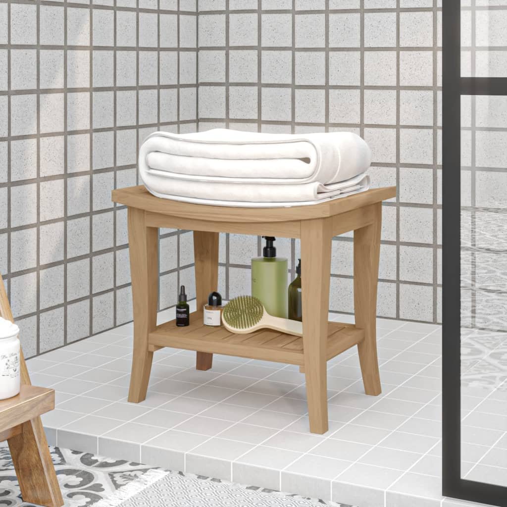 vidaXL Table d’appoint de salle de bain 50x35x45cm bois de teck solide