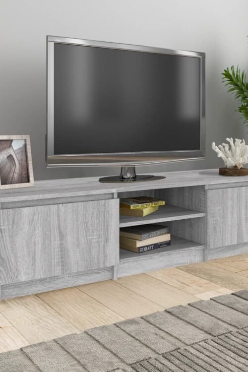 vidaXL Meuble TV Sonoma gris 140x40x35,5 cm Bois d’ingénierie