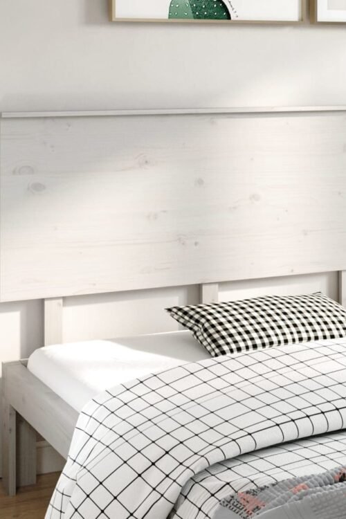 vidaXL Tête de lit Blanc 144x6x82,5 cm Bois massif de pin