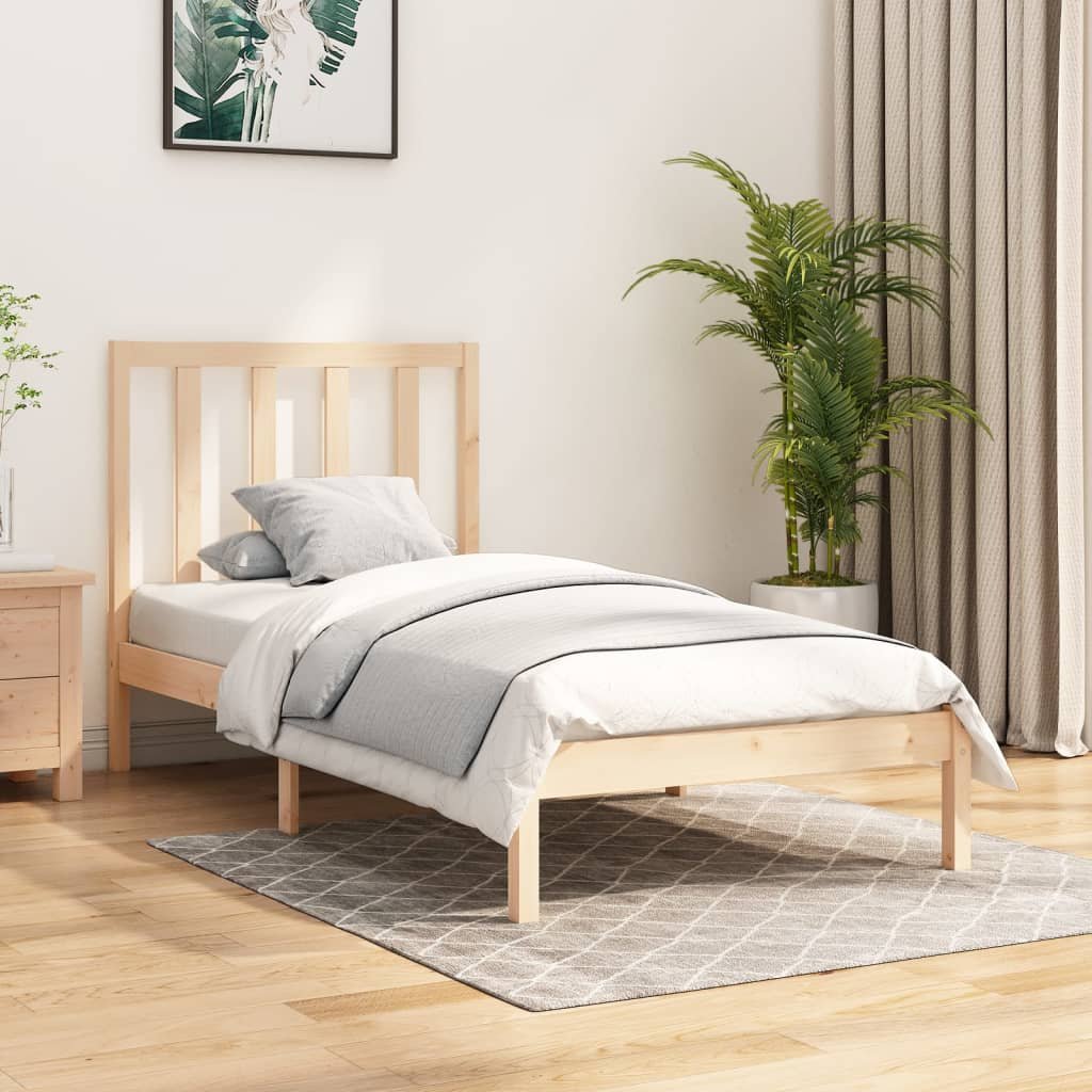 vidaXL Cadre de lit sans matelas bois de pin massif 90×200 cm