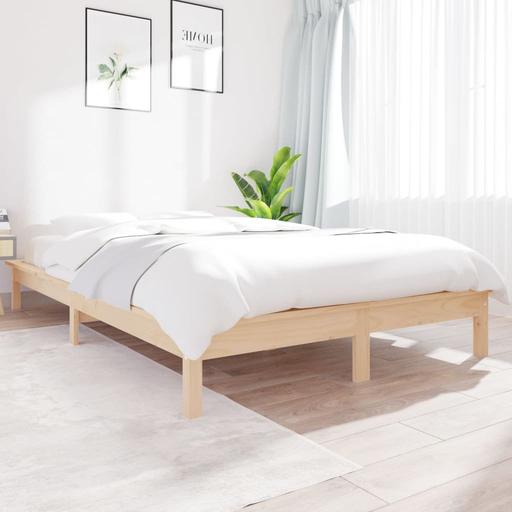 vidaXL Cadre de lit sans matelas 160×200 cm bois massif