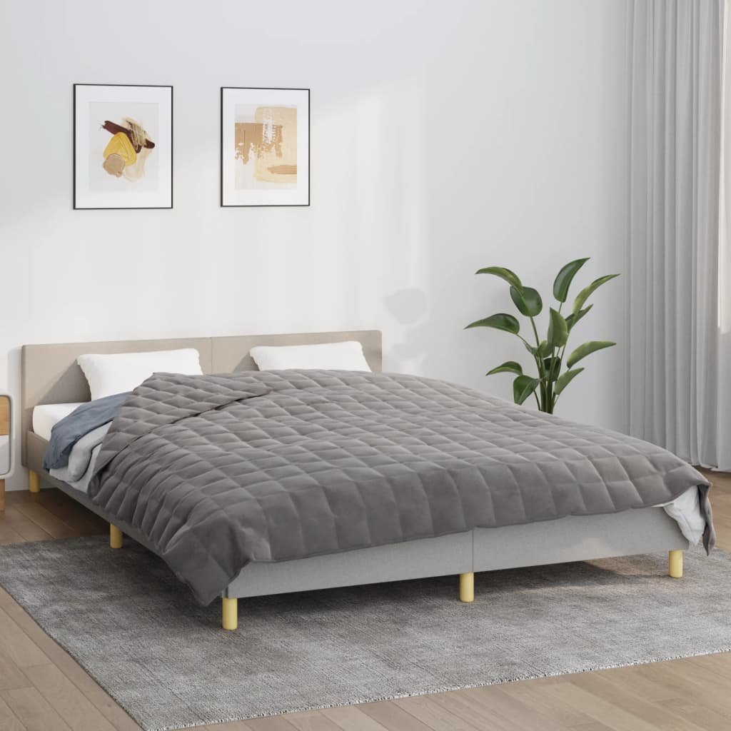 vidaXL Couverture lestée Gris 220×240 cm 15 kg Tissu