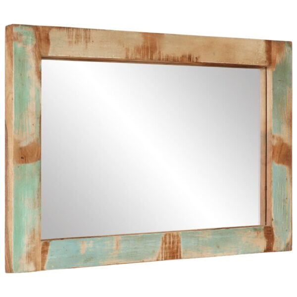 vidaXL Miroir 70x50 cm bois massif de récupération et verre