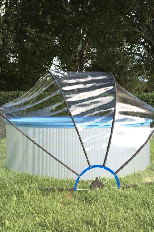 vidaXL Dôme de piscine rond 315×158 cm PVC