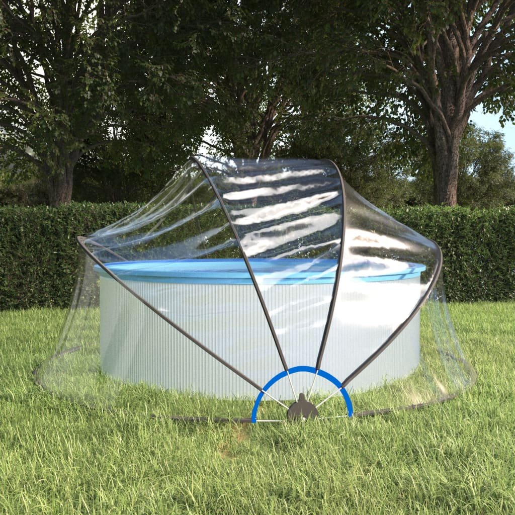 vidaXL Dôme de piscine rond 315×158 cm PVC