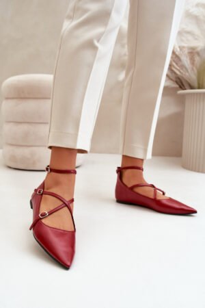 red Ballet flats model 199807 Step in style at obors.com