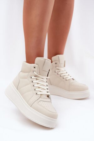 beige Platform sneakers model 212720 Step in style at obors.com