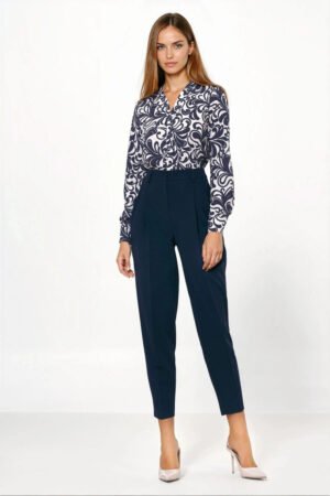 navy blue Women trousers model 221220 Nife at obors.com