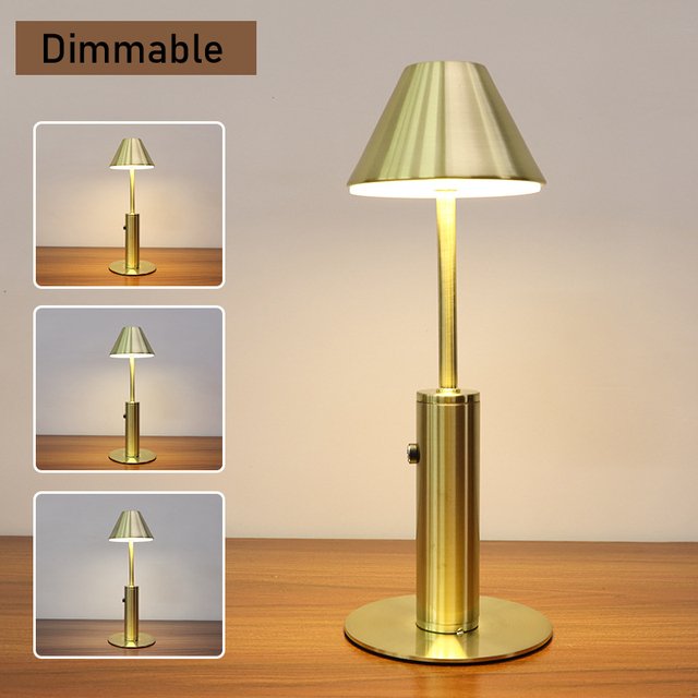 Antique led rechargeable table lamp