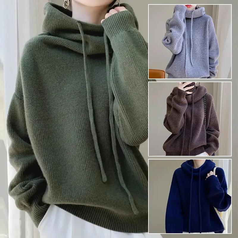 Women’s Sweater Thicken Lazy Style All-match Long-sleeved Autumn Winter Warm Casual Sweater For Women