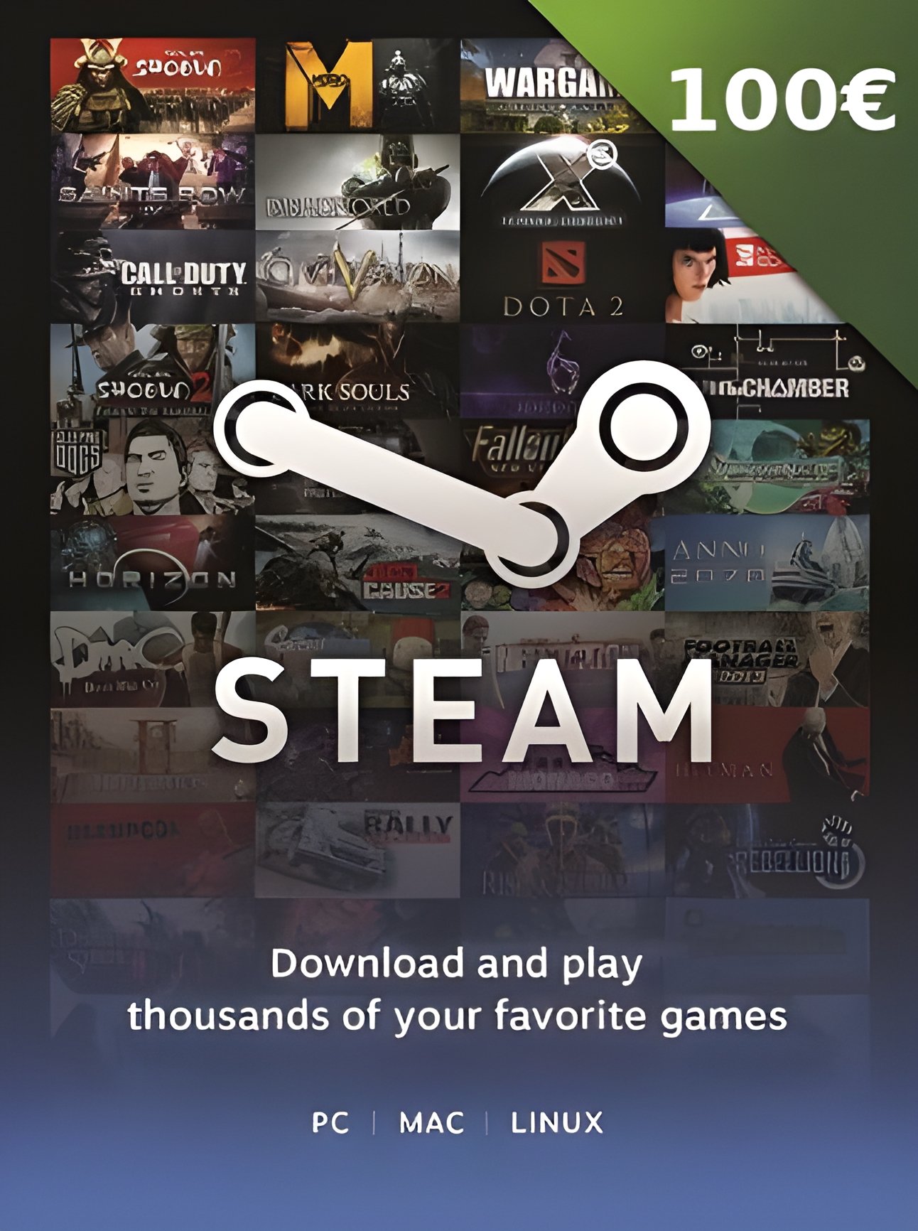 Steam Gift Card 100 EUR – Steam Key – Europe