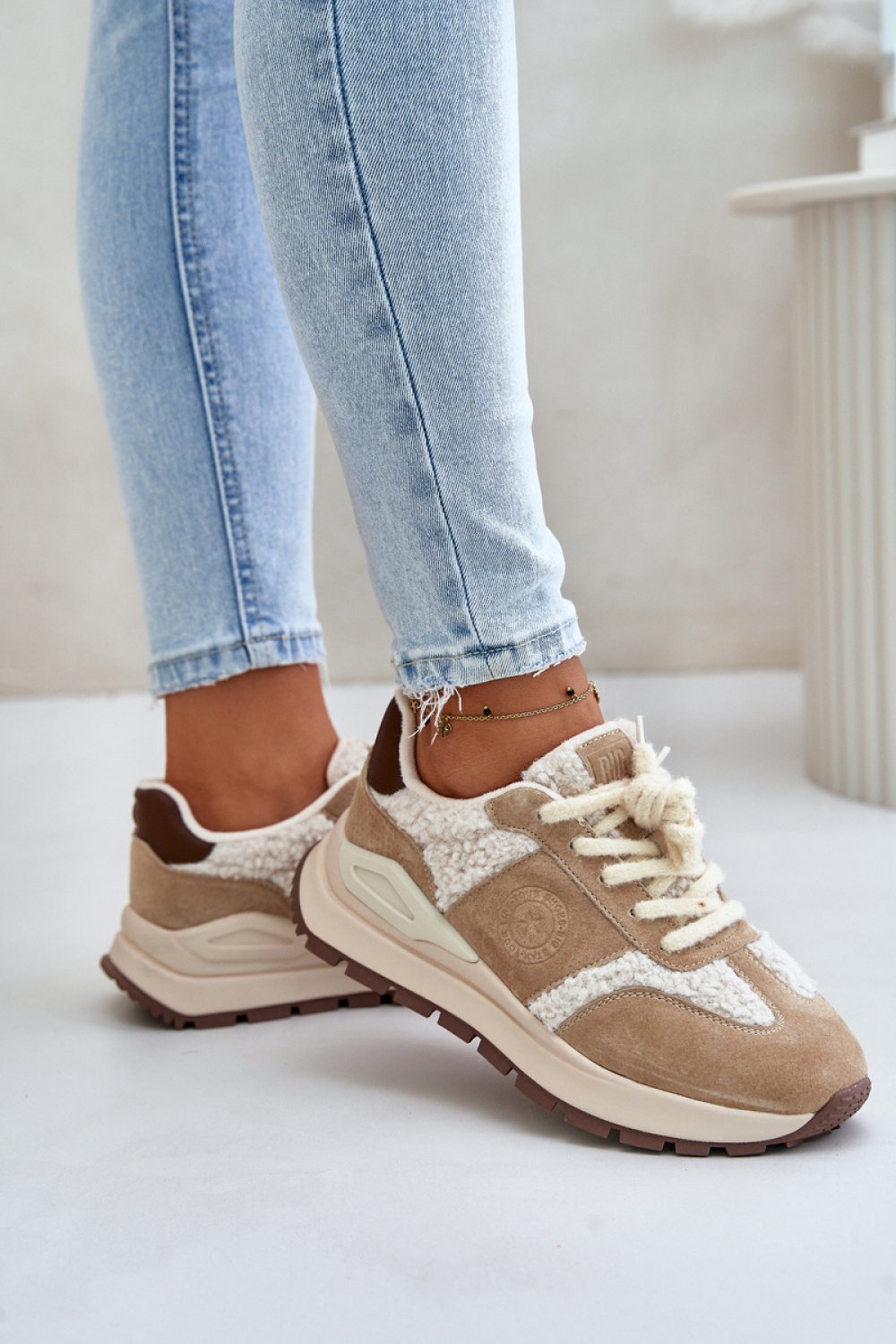 Platform sneakers Step in style, Platform sneakers model 201706 Step in style - beige obors.com Platform sneakers Step in style - Image 3