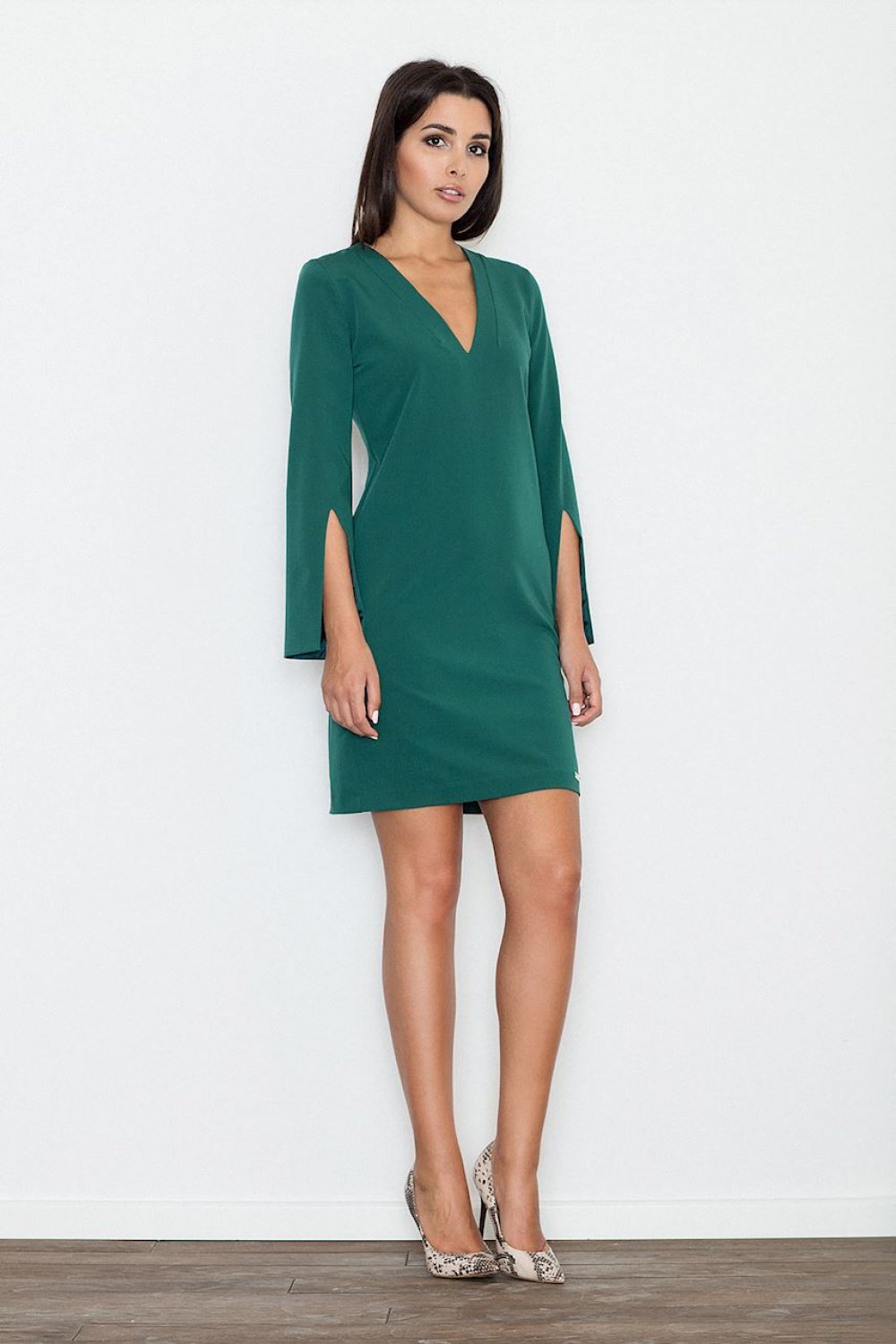 Daydress Figl, Daydress model 111128 Figl - green obors.com green Daydress model 111128 Figl at obors.com