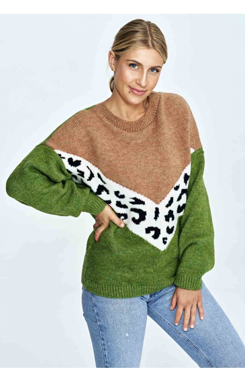 Jumper Figl, Jumper model 172072 Figl - multicolor obors.com Jumper Figl - Image 2