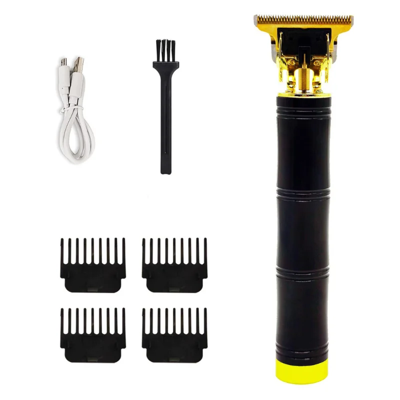 Herzberg HG-04111: Rechargable Professional Electric Haircut Trimmer – Black