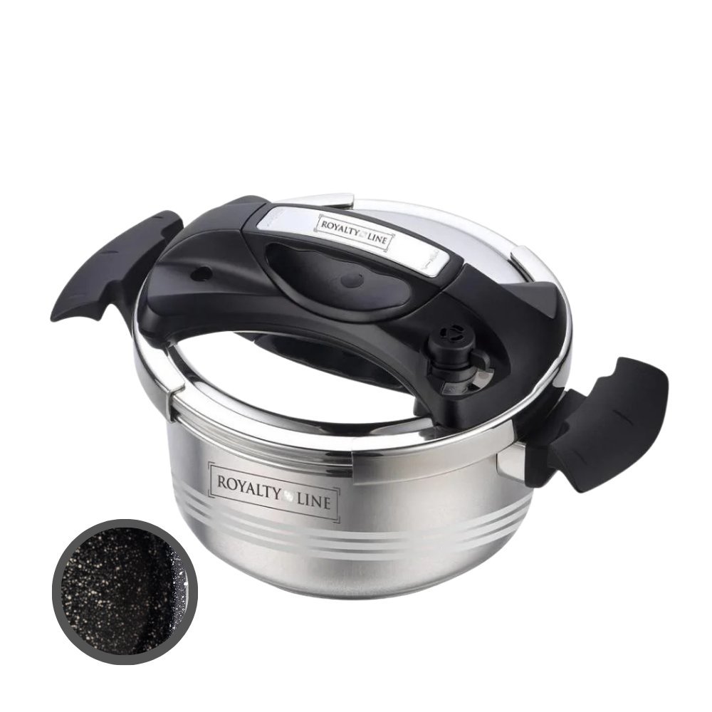 Royalty Line RL-24PS6LM: 24cm Marble Coated Pressure Cooker – 6L