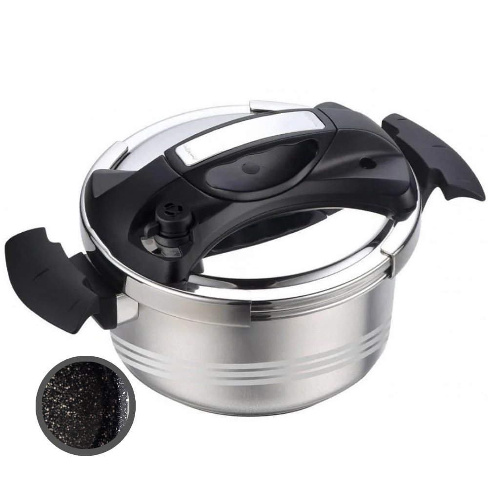 Royalty Line RL-28PS10LM: 28cm Marble Coated Pressure Cooker – 10L