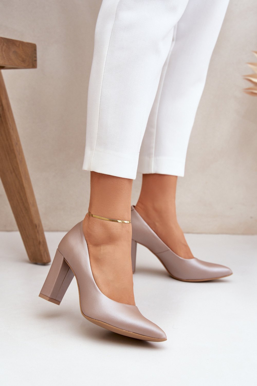 Block heel pumps Step in style