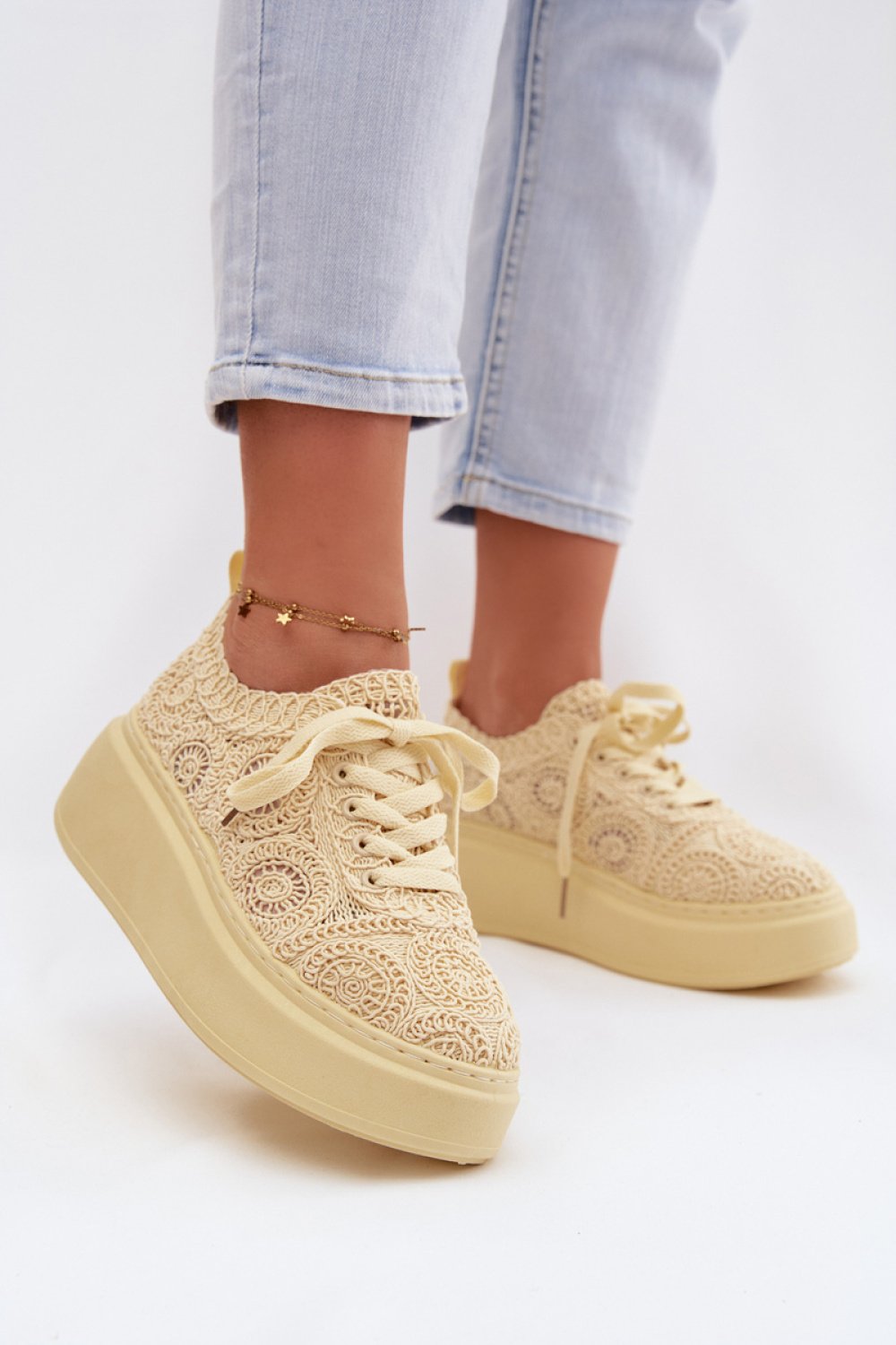 yellow Sneakers model 224252 Step in style at obors.com