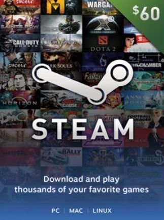 Steam Gift Card 60 USD – Steam Key – United States