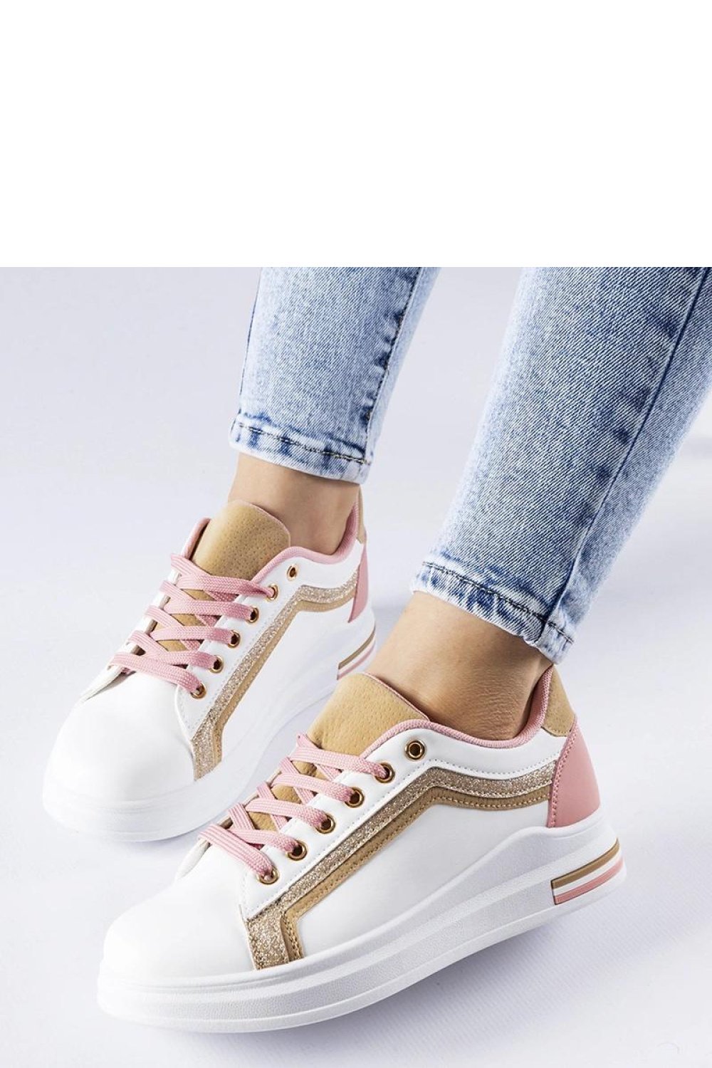 white Platform sneakers model 207565 Solea at obors.com