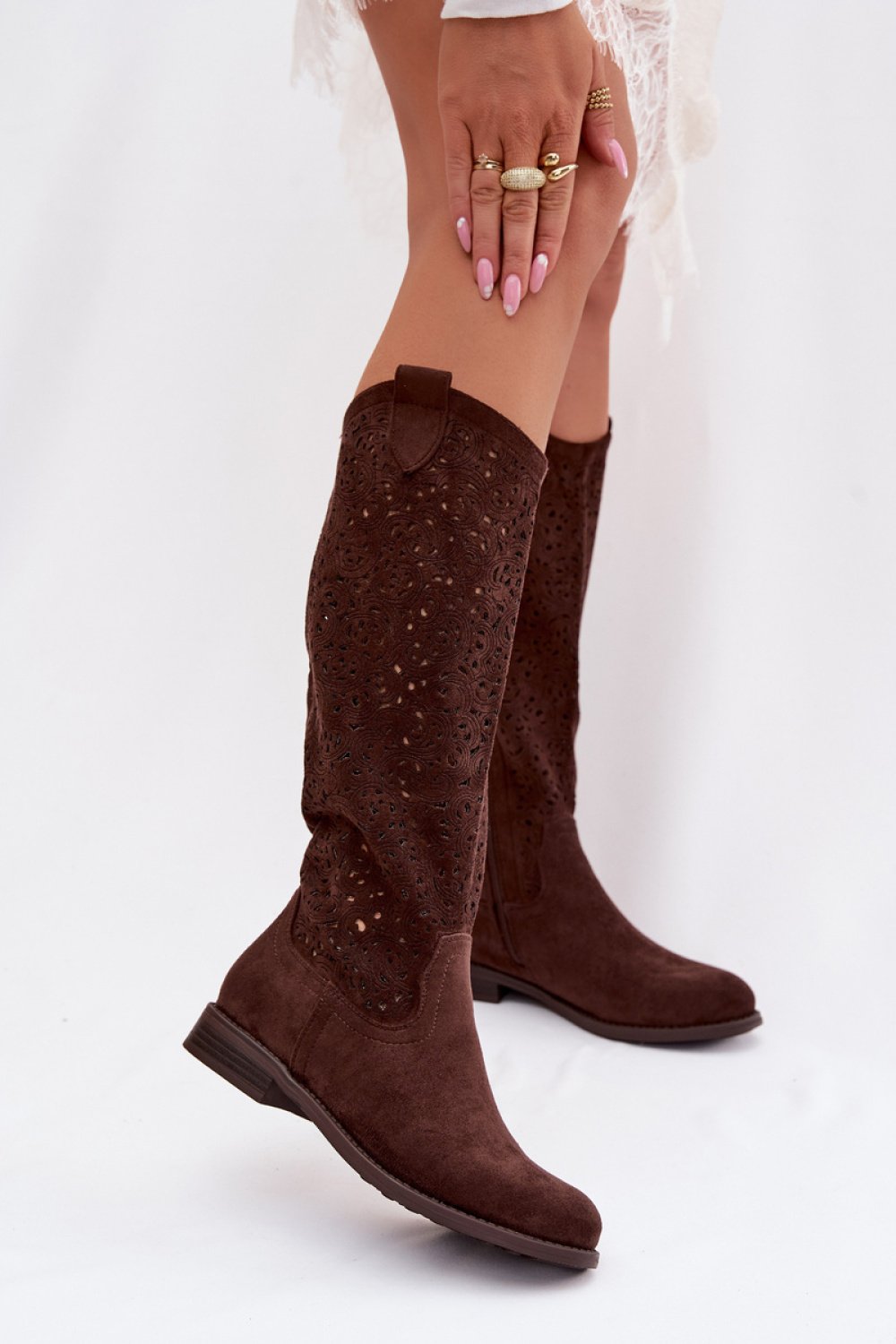 Open-work Boots Step in style