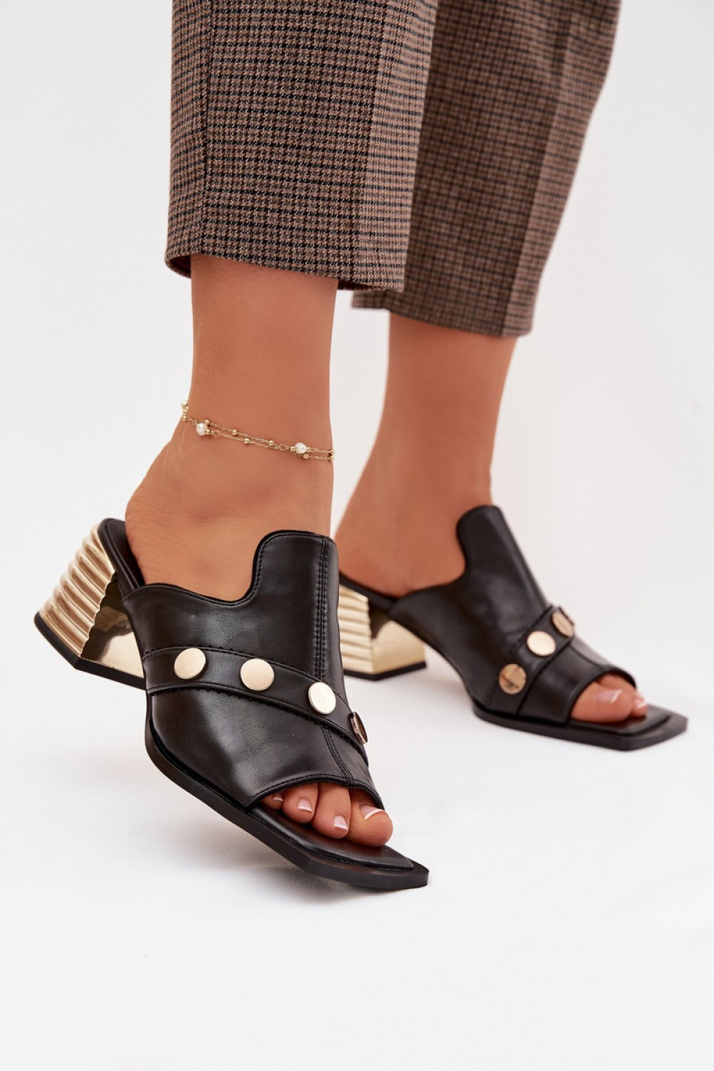 black Heeled sandals model 225350 Step in style at obors.com