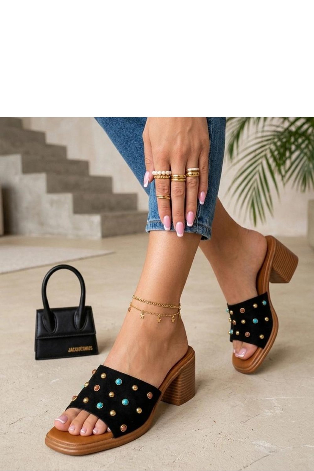 black Heeled sandals model 229775 Solea at obors.com